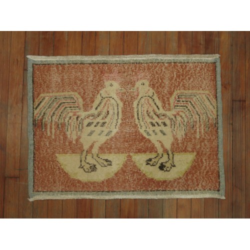 Turkish Rooster Rug No. r5097