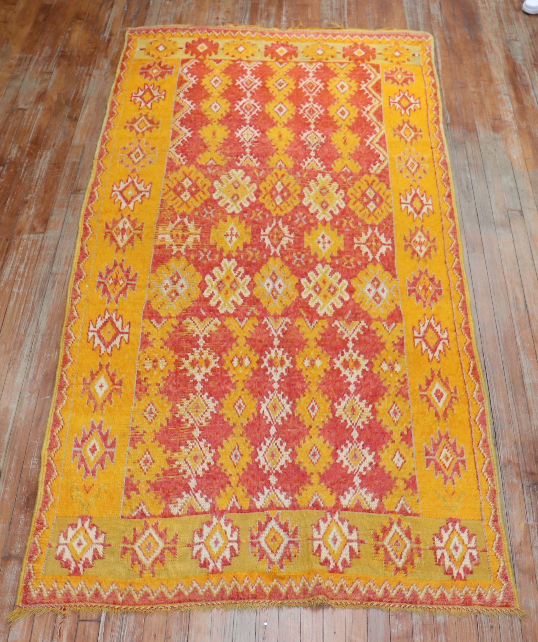 Fakultet frivillig Australien Bright Red Yellow Moroccan Rug No. 10428 - J&D Oriental Rugs Co. - Antique  Decorative Oriental Rugs
