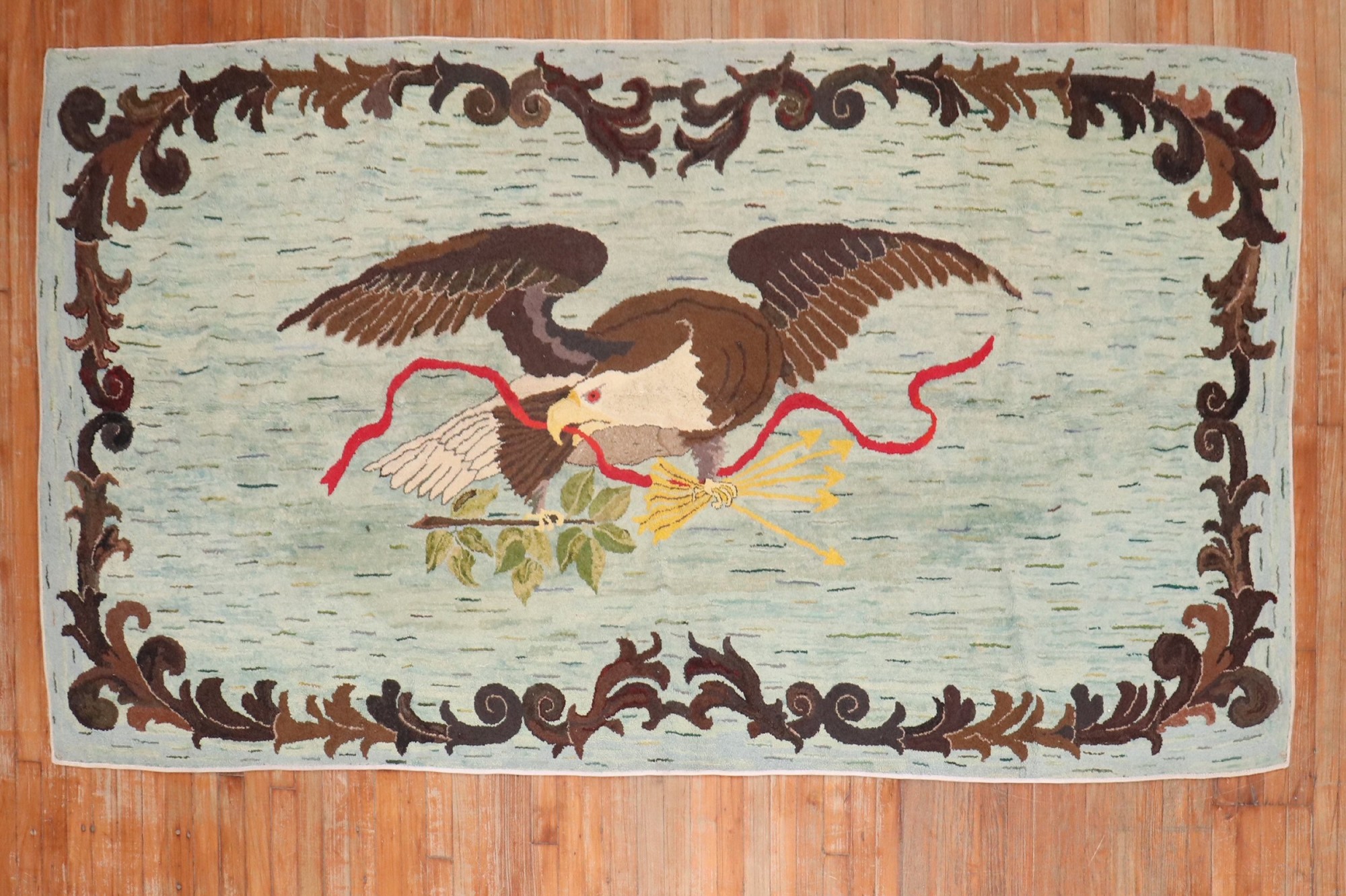American Eagle Hook Rug No. j2367 - J&D Oriental Rugs Co. - Antique  Decorative Oriental Rugs