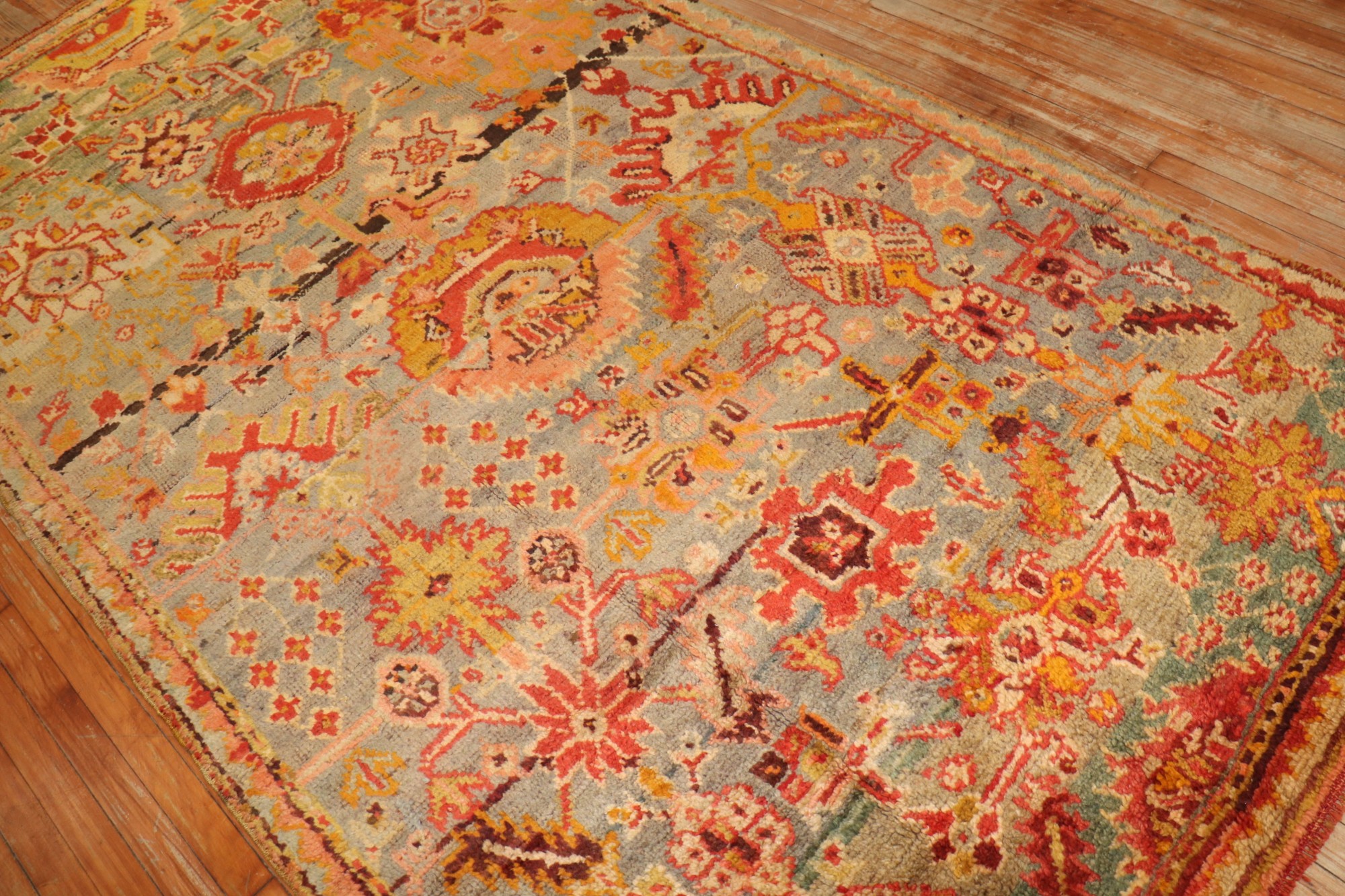 2.5x4.3 Vintage Turkish Oushak Rug