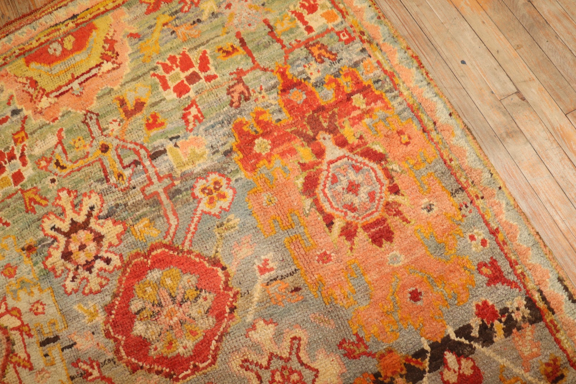 Turkish Rug, Vintage Rug, Small Rug, Oushak Rug, 28x55 inches Orange Carpet, Handwoven Gift Carpet, Outdoor Rug, Wall Hanging buying Rug, 8490