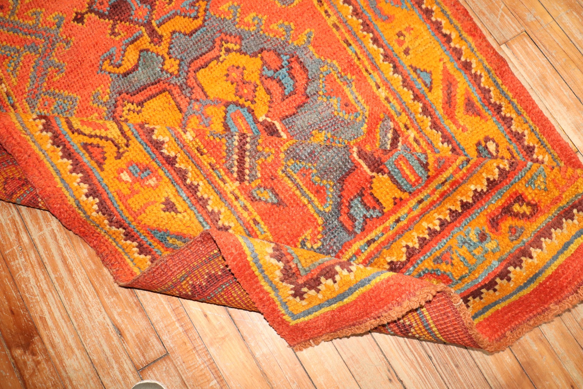 Turkish runner rug, Turkish orange rug, Orange outlets runner rugs, Rug runner, Oushak o