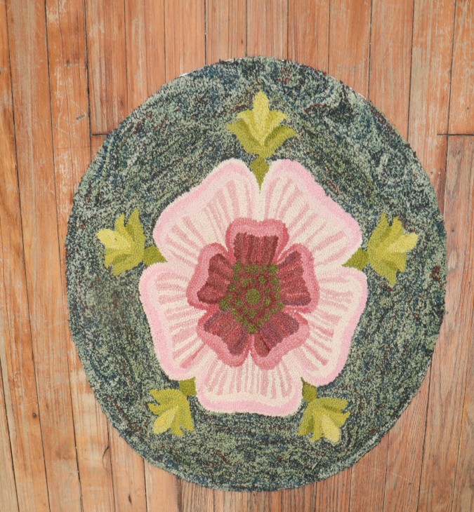 Vintage Hooked Round Rug No. 31767 - J&D Oriental Rugs Co. - Antique  Decorative Oriental Rugs