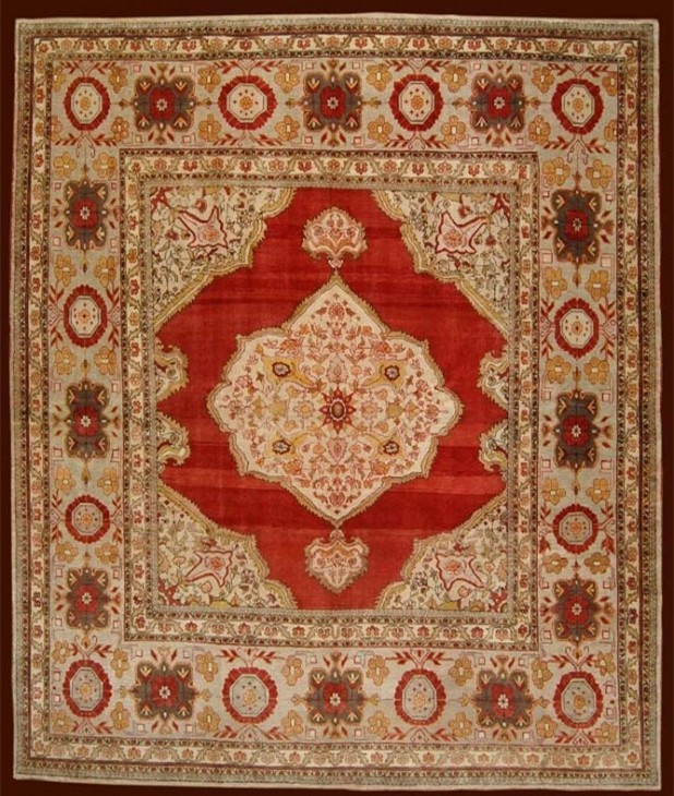 Deep Red Antique Turkish Sivas Square Rug No. 6858 - J&D Oriental ...