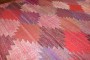 Oversize Purple Red Vintage Swedish Inspired Kilim No. 10706