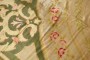 Green Pink Spanish Savonnerie Large Floral Rug No. 10785