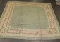 Mint Green Square Irish Donegal Rug No. 10786