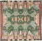 Rare Art Deco Indian Vintage Square Carpet No. 10788