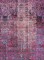 Wine Color Antique Persian Lilihan Worn Rug No. 10853