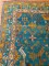 Square Blue Antique Oushak 19th Century Rug No. 10861