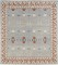 Gray Vintage Inspired Square Khotan Carpet No. 10922