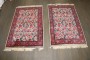 Pair of Ivory Floral Meshed Rugs No. 10951