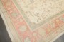 Ivory Peach Square Antique Oushak Large Square Rug No. 10968