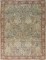 Large Green Indian Botanical Floral Antique Rug No. 10982