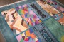 Postmodern Geometric Abstract Wool Art Carpet Signed  No. 10985