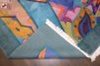 Postmodern Geometric Abstract Wool Art Carpet Signed  No. 10985