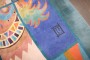 Postmodern Geometric Abstract Wool Art Carpet Signed  No. 10985