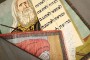 Persian Kashan Pictorial Judaica Rug Depicting Moses with the Ten Commandments No. 10988