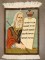 Persian Kashan Pictorial Judaica Rug Depicting Moses with the Ten Commandments No. 10988