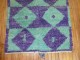 Vintage Green Purple Turkish Shag Rug No. 30689