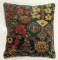 Green Mahal Patchwork Rug Pillow No. 3087n