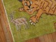 Green Pictorial Turkish Lion Deco Rug, Dated 1913 No. 31226