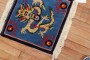 Blue Dragon Motif Tibetan Rug No. 31595