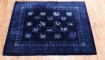 Square Floral Navy Chinese Rug No. 31629