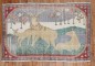 Deer Goat Vintage Turkish Rug No. 31814