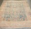 Turquoise Teal Pink Persian Sarouk Rug No. 7734