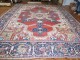 Jewel Toned Oversize Antique Serapi Carpet No. 8295