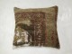 Brown Distressed Persian Rug Pillow No. 9578d