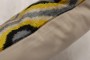 Yellow Black Silk Ikat Pillow No. i135