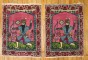 Pair of Pink Persian Pictorial Mats No. j1286