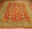 Antique Turkish Tomato Red Oushak rug No. j1368