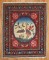 Pictorial Swan Persian Kashan Mat No. j1488