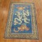 Double Dragon Blue Vintage Turkish Rug No. j1647