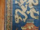 Double Dragon Blue Vintage Turkish Rug No. j1647