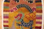 Oval Dragon Art Deco Chinese Rug No. j2135