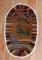 Oval Dragon Art Deco Chinese Rug No. j2135