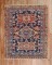 Traditional Antique Persian Square Navy Geometric Heriz Rug No. j2174