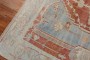Vintage Turkish Tomato Red Blue Rug No. j2244