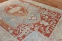 Vintage Turkish Tomato Red Blue Rug No. j2244