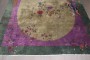 Large Green Purple Art Deco Rug No. j2647