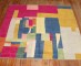 Abstract Contemporary Afghan Square Rug No. j2966
