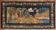 Antique Chinese Landscape Rug Woven Horizontally No. j3366