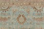 Oversize Light Blue Persian Yazd Rug No. j3406