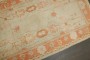 Ivory Orange Antique Oushak Scatter Rug No. j3814