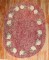 Antique Oval American Hooked Rug With Initials No. J3905