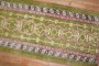 Celery Green Vintage Turkish Deco Runner No. j3986